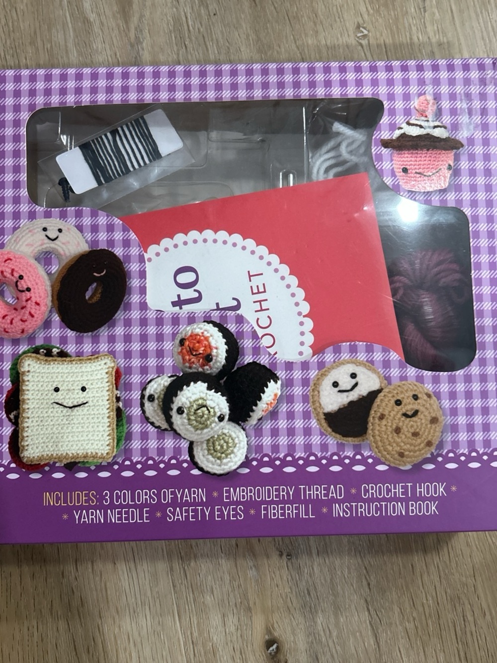 Brand New Crochet Kit with Pastel Purple Packaging